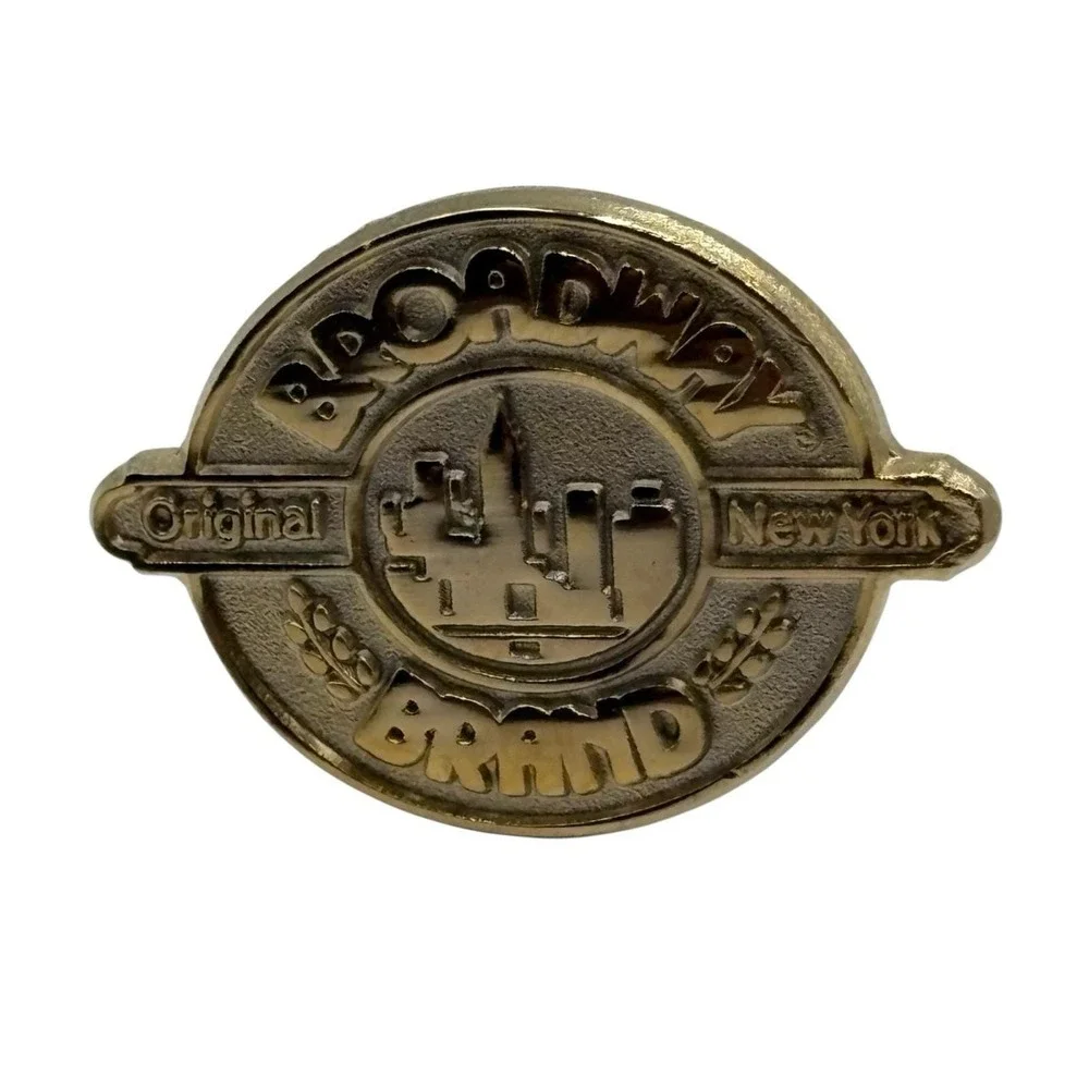 Broadway Brand Cufflinks Original New York Theater Gold Tone Musical RARE VTG‎